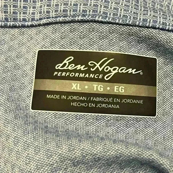 Ben Hogan Performance Collar Three Button Short Sleeve Shirt Size X-Large - Picture 5 of 5